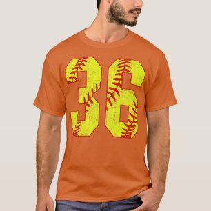 Fastpitch Softball Number 36 36 Softball  Jersey U T-Shirt