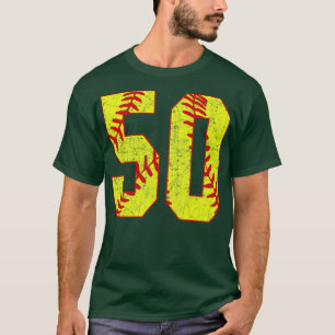Fastpitch Softball Number 50 50 Softball  Jersey U T-Shirt