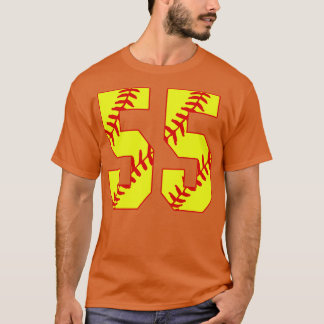 Fastpitch Softball Number 55 55 Softball  Jersey U T-Shirt