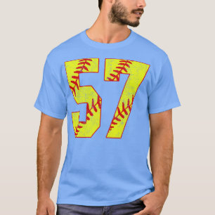 Fastpitch Softball Number 57 57 Softball  Jersey U T-Shirt