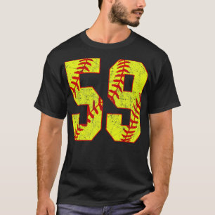 Fastpitch Softball Number 59 59 Softball Jersey U T-Shirt