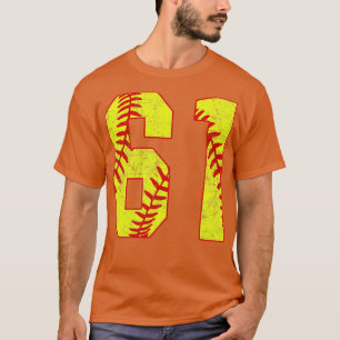 Fastpitch Softball Number 61 61 Softball Shirt Jer