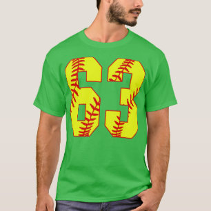 Fastpitch Softball Number 63 63 Softball Jersey U T-Shirt
