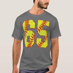 Fastpitch Softball Number 65 65 Softball  Jersey U T-Shirt