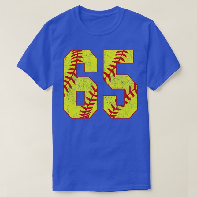 Fastpitch Softball Number 65 65 Softball Shirt Jer (Design Front)