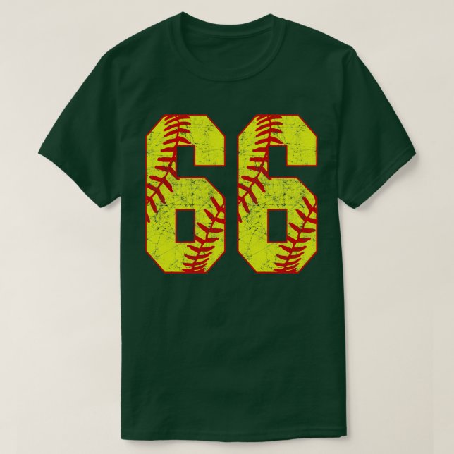 Fastpitch Softball Number 66 66 Softball Shirt Jer (Design Front)