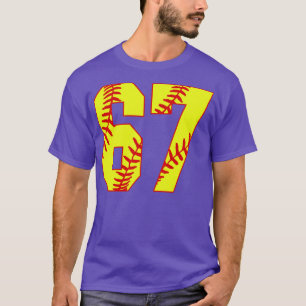 Fastpitch Softball Number 67 67 Softball  Jersey U T-Shirt
