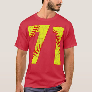 Fastpitch Softball Number 71 71 Softball  Jersey U T-Shirt