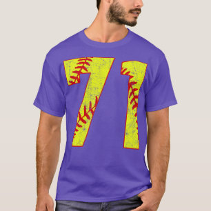Fastpitch Softball Number 71 71 Softball  Jersey U T-Shirt