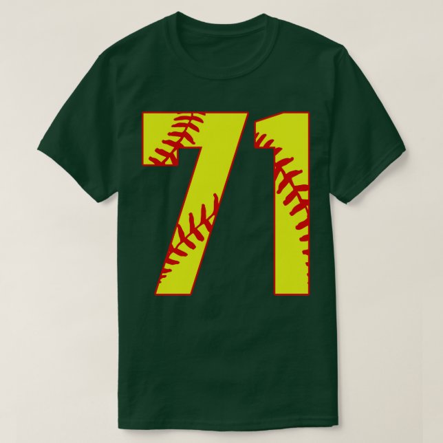 Fastpitch Softball Number 71 71 Softball Shirt Jer (Design Front)