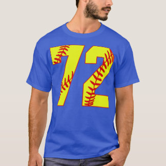 Fastpitch Softball Number 72 72 Softball  Jersey U T-Shirt