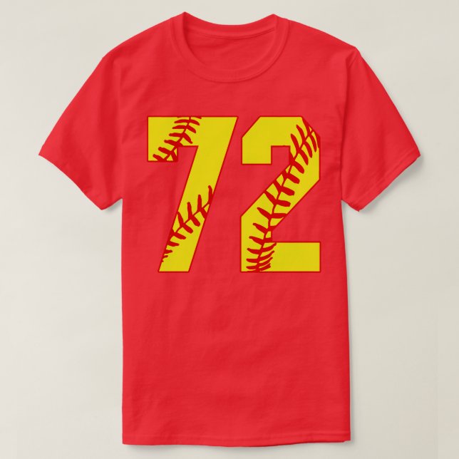 Fastpitch Softball Number 72 72 Softball  Jersey U T-Shirt (Design Front)