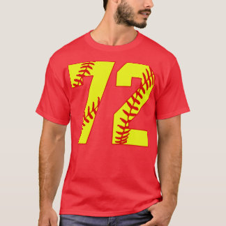 Fastpitch Softball Number 72 72 Softball Jersey U T-Shirt