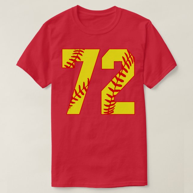 Fastpitch Softball Number 72 72 Softball  Jersey U T-Shirt (Design Front)