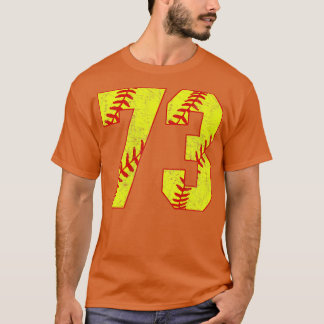 Fastpitch Softball Number 73 73 Softball Jersey U T-Shirt
