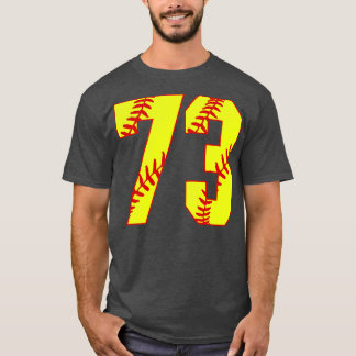 Fastpitch Softball Number 73 73 Softball Jersey U T-Shirt