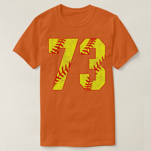 Fastpitch Softball Number 73 73 Softball Shirt Jer (Design Front)