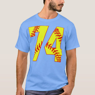 Fastpitch Softball Number 74 74 Softball  Jersey U T-Shirt