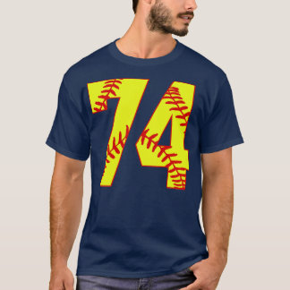 Fastpitch Softball Number 74 74 Softball Jersey U T-Shirt