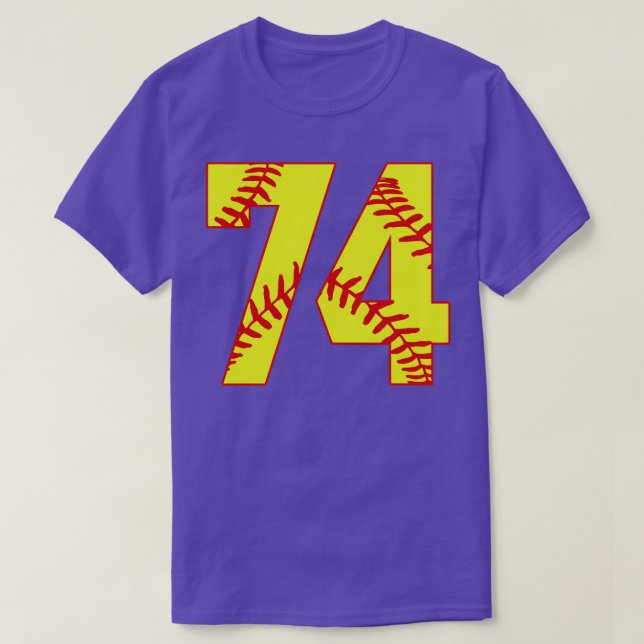 Fastpitch Softball Number 74 74 Softball Shirt Jer (Design Front)