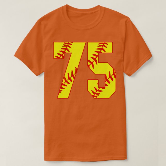 Fastpitch Softball Number 75 75 Softball Shirt Jer (Design Front)