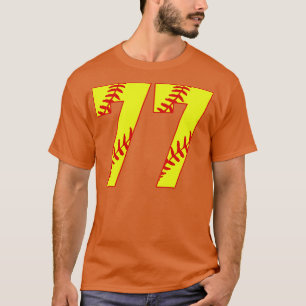 Fastpitch Softball Number 77 77 Softball Jersey U T-Shirt