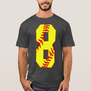 Fastpitch Softball Number 8 8 Softball Jersey Uni T-Shirt
