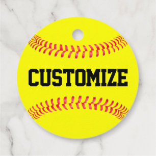 Fastpitch Softball Party Custom Team / Player Name Favour Tags