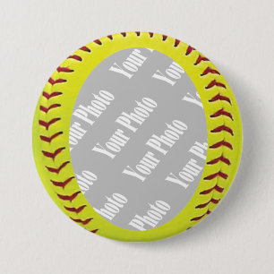 Fastpitch Softball Photo Template 7.5 Cm Round Badge