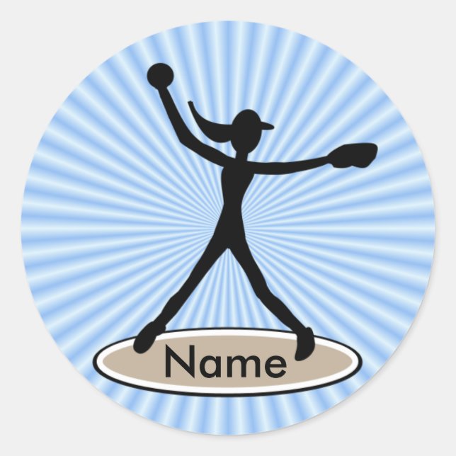 Fastpitch Softball Pitcher Sticker (Front)