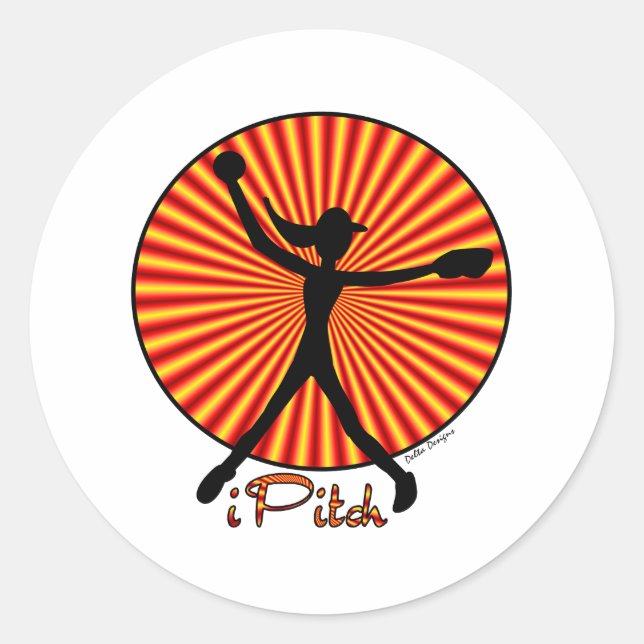 Fastpitch Softball Pitcher Sticker (Front)