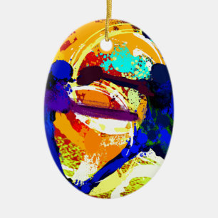 Fastpitch Softball Players Ceramic Tree Decoration