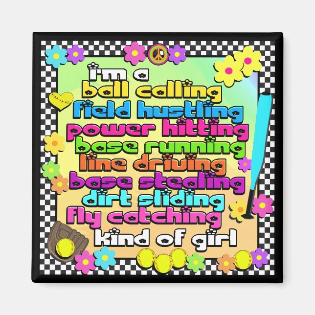 Fastpitch Softball Players Magnet (Front)