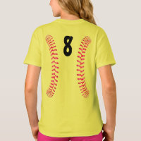 Fastpitch Softball Seams with Player Jersey Number