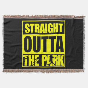 Fastpitch Softball Straight Outta The Park Throw Blanket