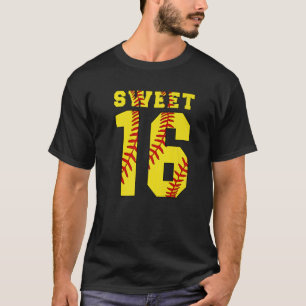 Fastpitch Softball Sweet Sixn 16Th Birthday Sweet T-Shirt