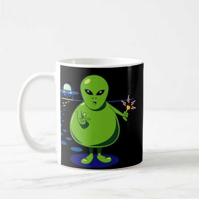 Fat Alien Invasion Coffee Mug (Left)