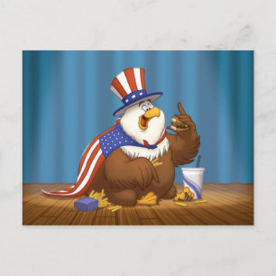 Fat American Eagle Postcard