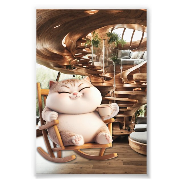 Fat And Sassy Coffee Time Photo Print (Front)