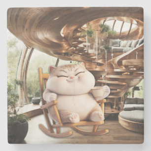 Fat And Sassy Coffee Time Stone Coaster
