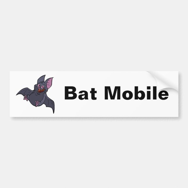 Fat Bat Mobile Bumper Sticker (Front)