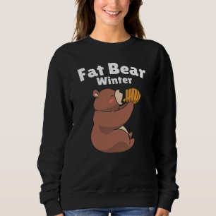 Fat Bear Winter, Bear Eating, Funny Sweatshirt