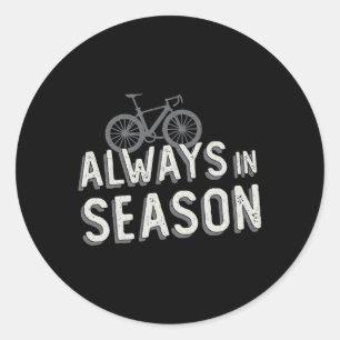 Fat Bike Always In Season Biker Lover MTB Fatbike Classic Round Sticker