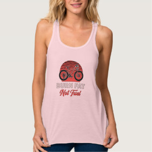 Fat Bike Burn Fat Not Fuel Bike Biker MTB Fatbike Singlet