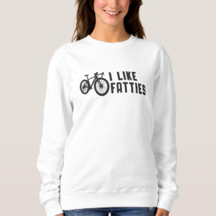 Fat Bike I Like Fatties Biker Biking Retro Vintage Sweatshirt