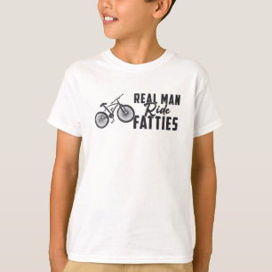 Fat Bike Real Man Ride Fatties Biker Biking Lover T-Shirt