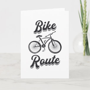 Fat Bike Route Bike Cycling Biker MTB Fatbike Card