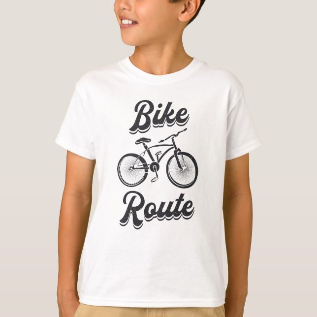 Fat Bike Route Bike Cycling Biker MTB Fatbike T-Shirt (Front)