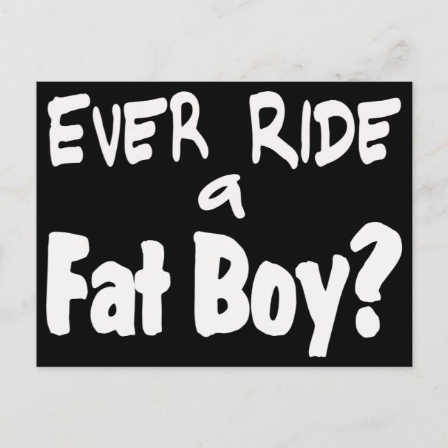 Fat Boy Rider Postcard (Front)