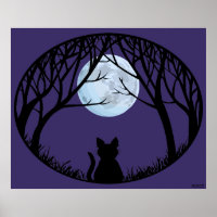 Fat Cat Art Poster Cute Cat Lover Prints Posters